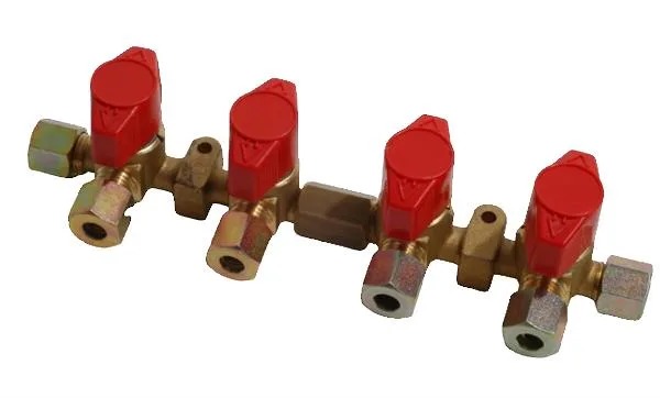 Robinet distributeur/Bloc distributeur, 4 connexions