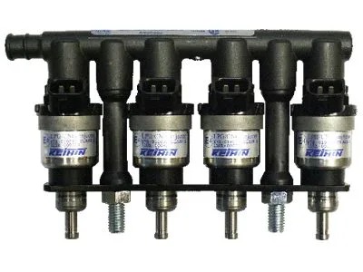 Injectorrail 4-cilinder 63cc/oranje KN8 Prins