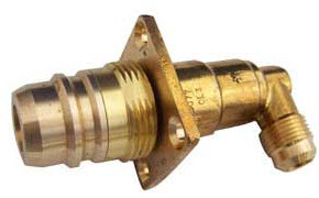 Light Euroconector filler valve with screws, SAE connection elbow type - art. A13590001