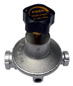 Adjustable pressure regulator 0-80 mbar, debiet 4 kg/u, 1/4