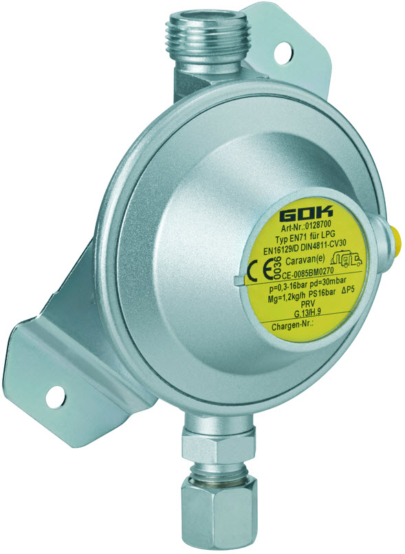 GOK pressure regulator 30mbar 20/150x8mm
