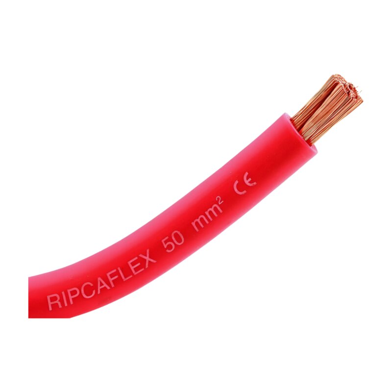 Accukabel 50mm² rood prijs per meter