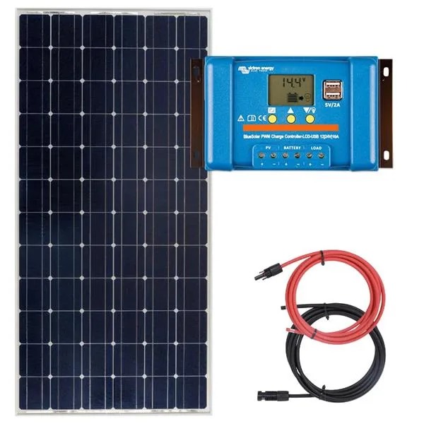 Kit panneau solaire camping-car 185W régulateur