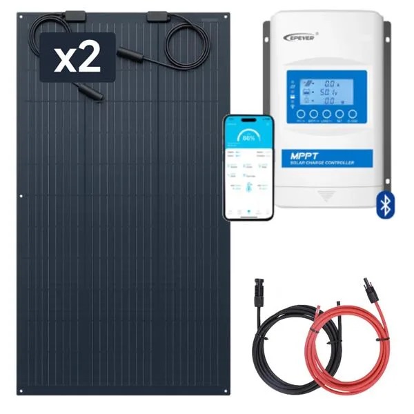 Kit panneau solaire camping-car 2x105W flexible MPPT