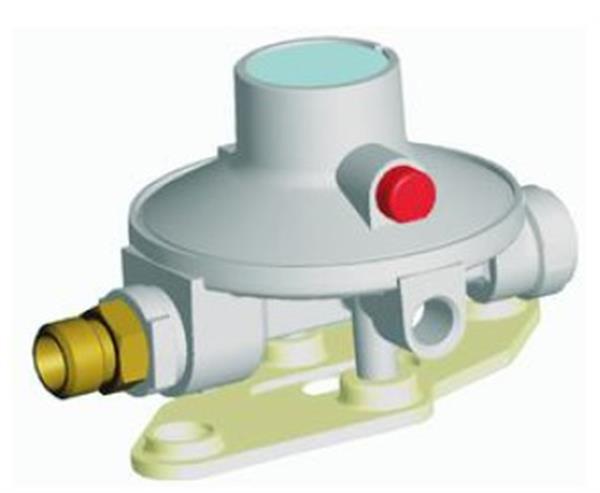 Ontsp.muur1,2kg/h Eu. 30mbar 20/150M x RVSØ10mm (ingangxuitgang)