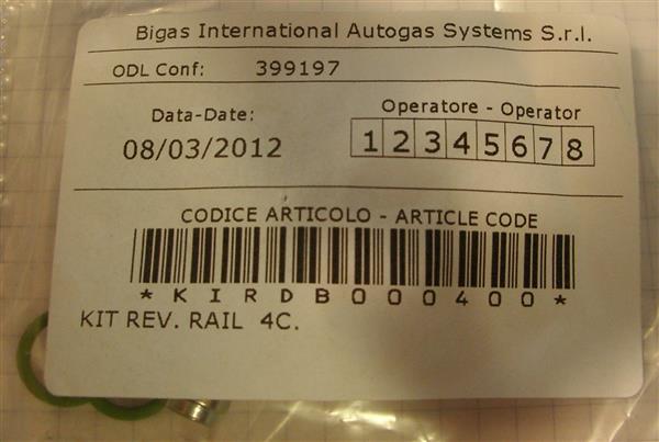 Verpakking revisieset rail Bigas