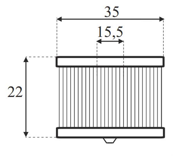 Dimensions filter cartridge Landi Renzo LI-10