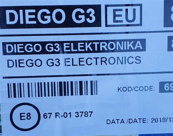 Label Diego G3 Electronics