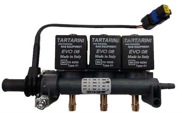 Einspritzrail Tartarini EVO 08G 3 cyl. + temp. sensor