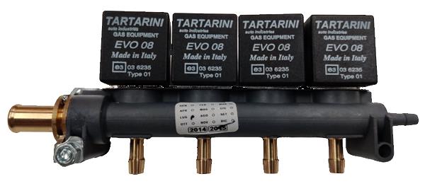 Injector Rail Tartarini EVO08G 4 cilinder