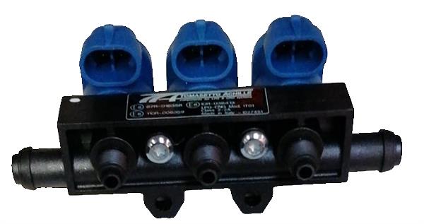 Rail 3 cil. Tomasetto LPG injectoren E8 67-R01 016358