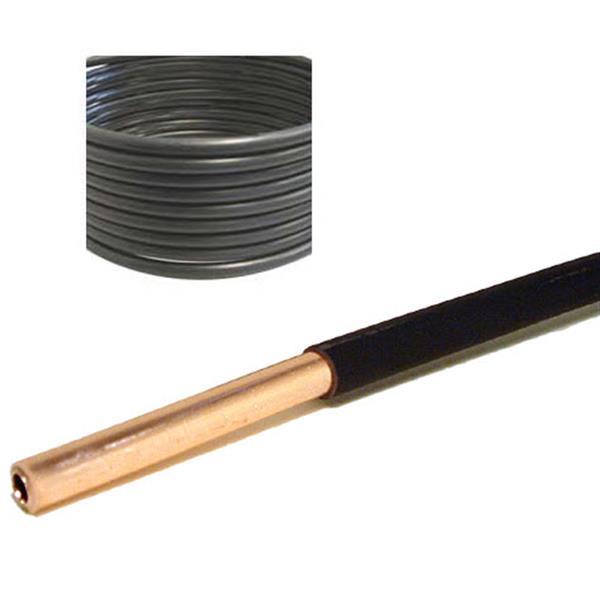 Tuyau de cuivre flexible LPG 6 mm avec gaine plastique - Rouleau de 4,5 mètres