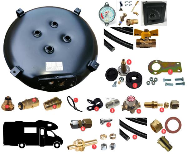 LPG Installation Kit for Campers with Fixed Ring Tank