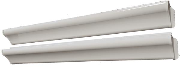 Set of White Aluminium 68 cm Spoilers for Solar Panels