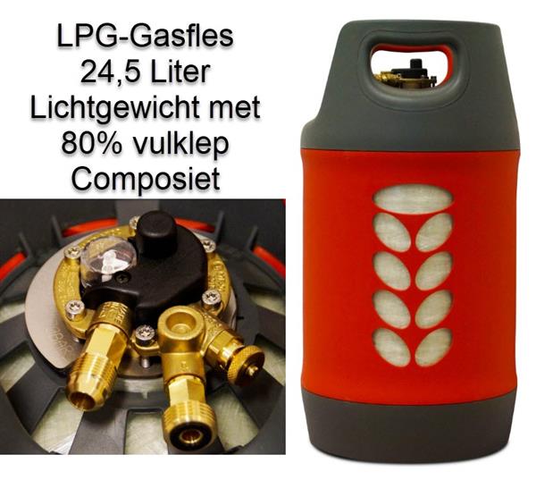 Hervulbare LPG Gasfles 24,5L Lichtgewicht