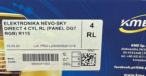 Label Box KME Nevo Sky Direct R115