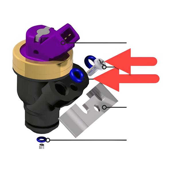 Montagepositie op injector