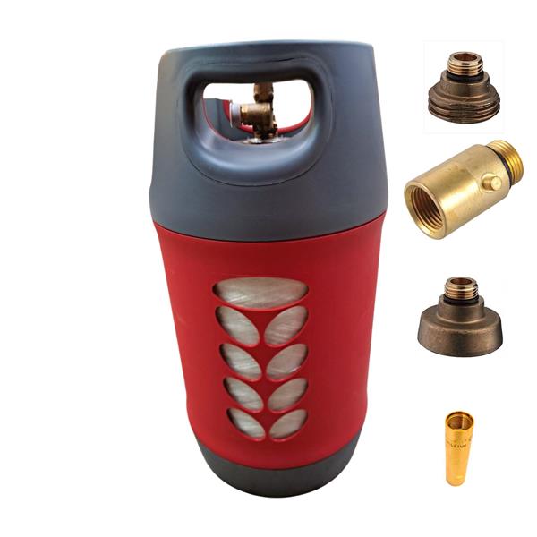 Hervulbare LPG Gasfles 24 Liter – Composiet met Filter en Terugslagklep