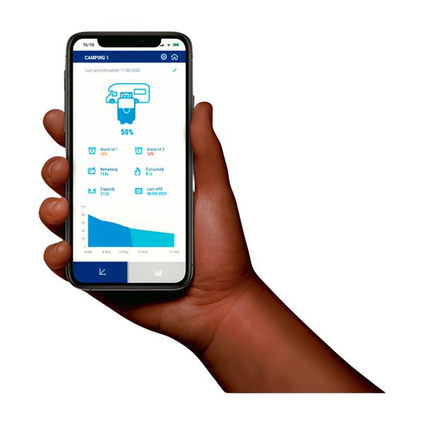 Inhoud LPG-fles zichtbaar in app