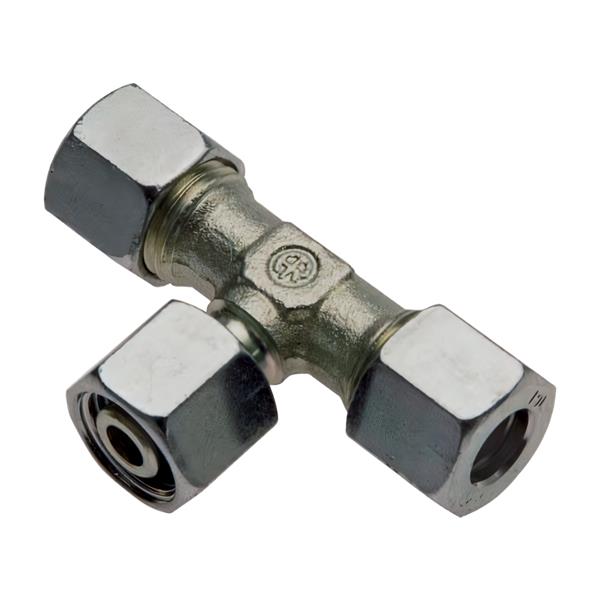 Té 10 mm raccord à bague acier zingué M16x1,5