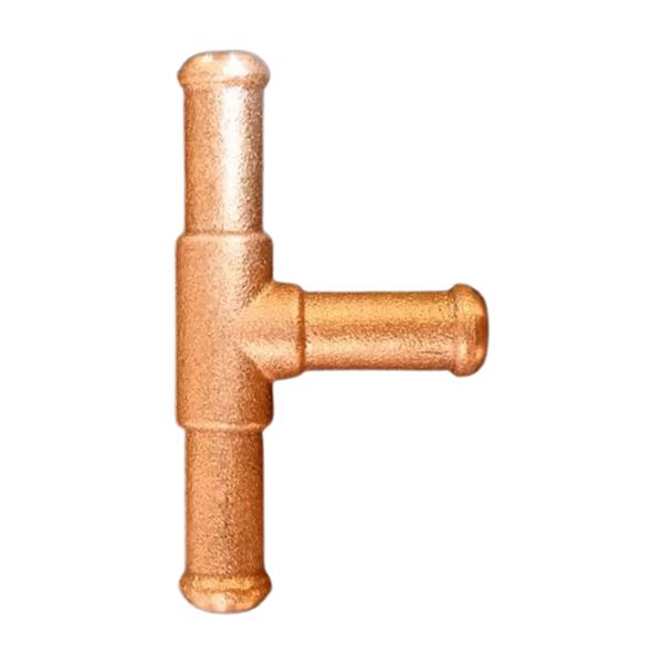 Brass T-piece 8x8x8 for gas or water hose
