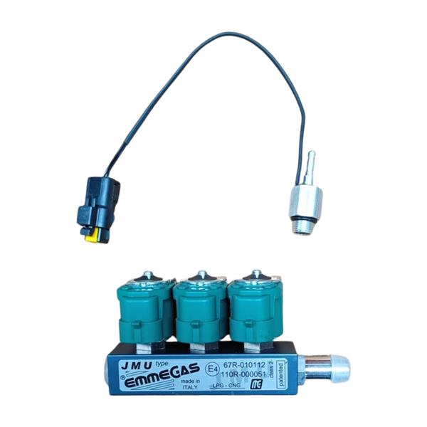 Emmegas LPG CNG injectorrail 3 cil. JMU EVO2