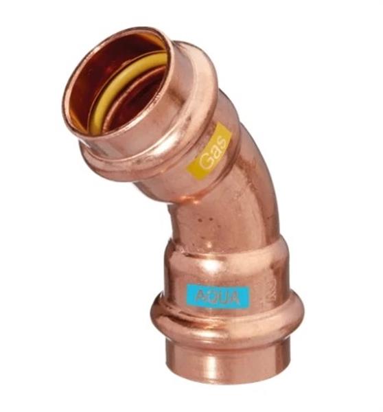 Combiline Aquagas Bogen 45° FF 28 mm