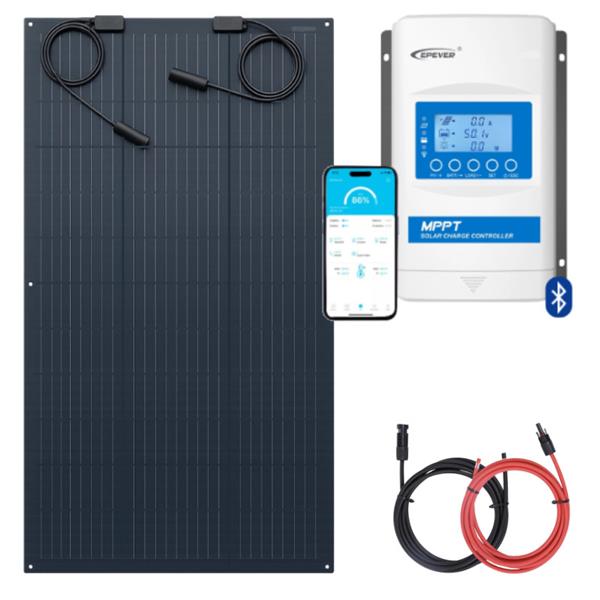 Flexible solar panel kit camper 105W MPPT