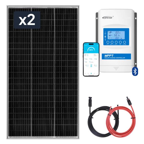 Camper solar panel kit 2x150W MPPT
