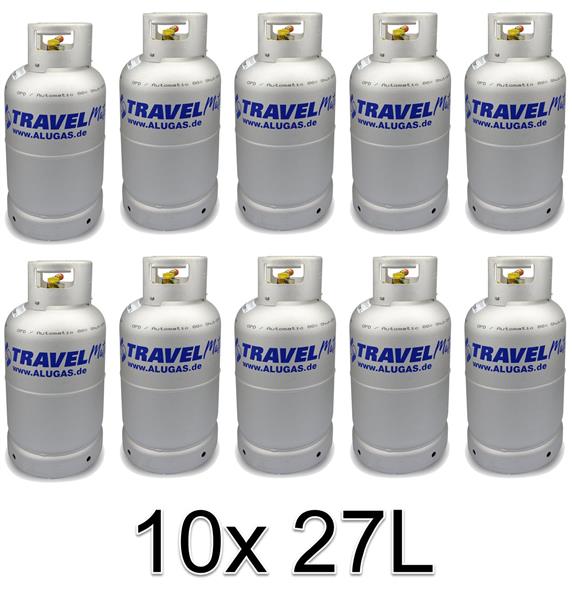 Set van 10 Alugas LPG-flessen 27L