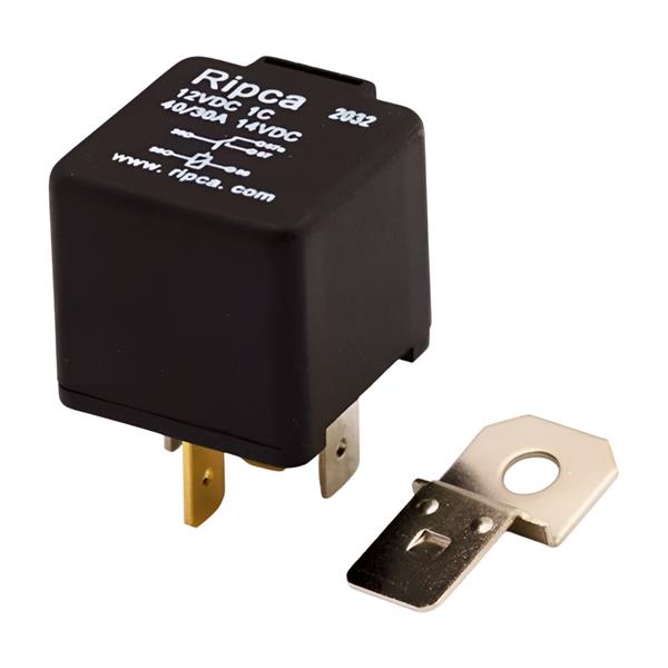 5-Poliges 12V 30A Relais - Schwarz Mini-Relais