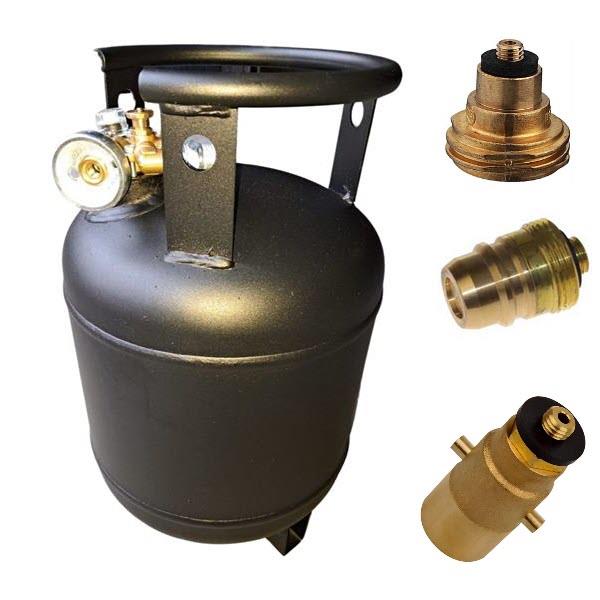 Hervulbare LPG Gasfles 22L + Vulnippels Europa 67R01