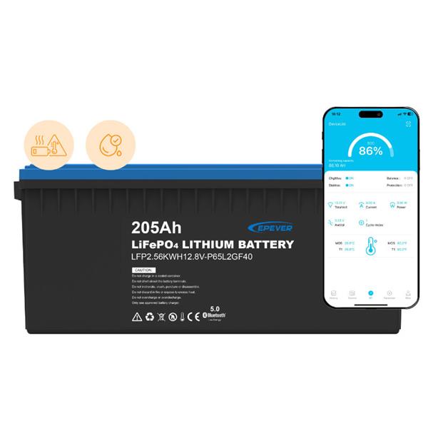 EPEVER 12V 205Ah LiFePO4 Heated Battery IP65