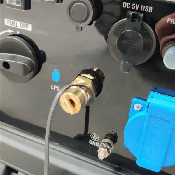 Aansluitingen stroomgenerator