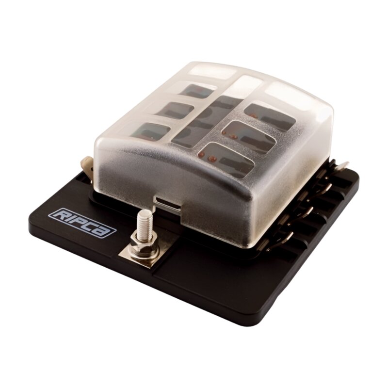8-way fuse holder with LED indicator
