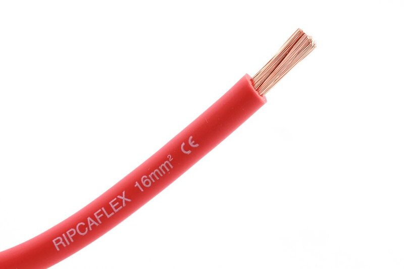 Batterijkabel 16 mm² PVC Rood - prijs per meter