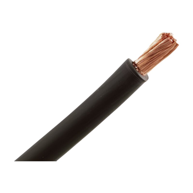 Zwarte Accukabel 10mm² per meter
