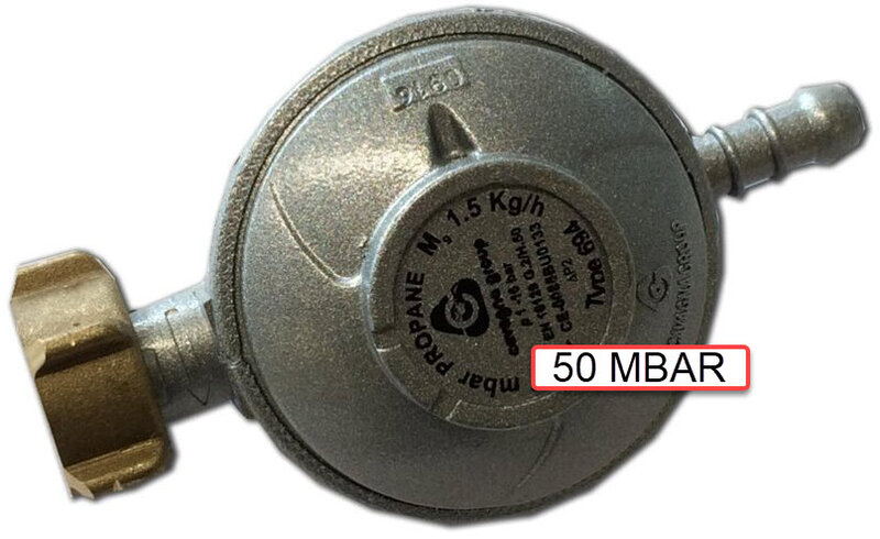 Détendeur 50mbar 1,5 kg/h tétine