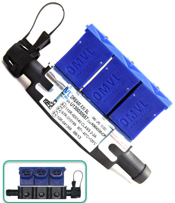 OMVL Injector Rail SL 3cyl zonder temperatuursensor