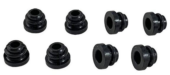 Patins en caoutchouc noirs 8 pcs