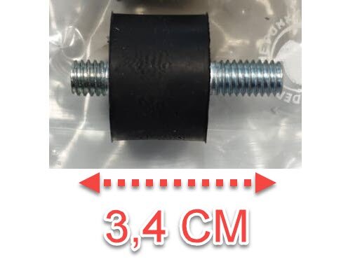 Trillingsdemper, Silent Block, M6 voor AEB Polymer Rail